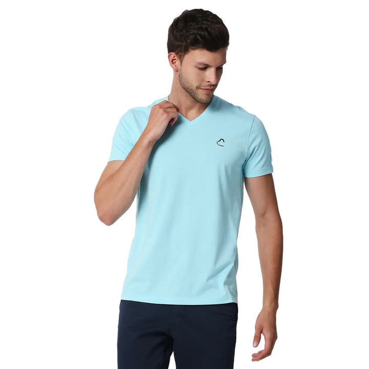 Blue Regular Fit Men's Short Sleeves T-Shirt by Being Human Clothing