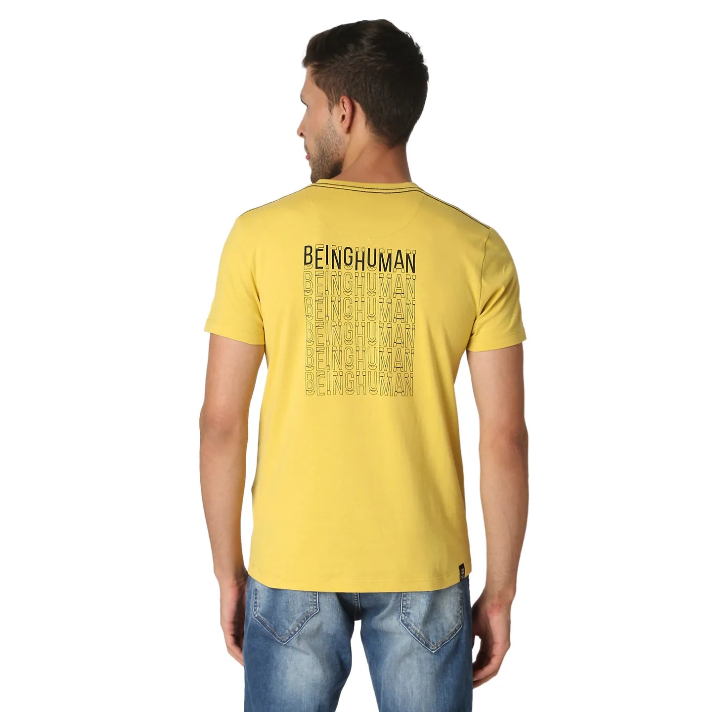 Brown Regular Fit Men's Short Sleeves T-Shirt by Being Human Clothing