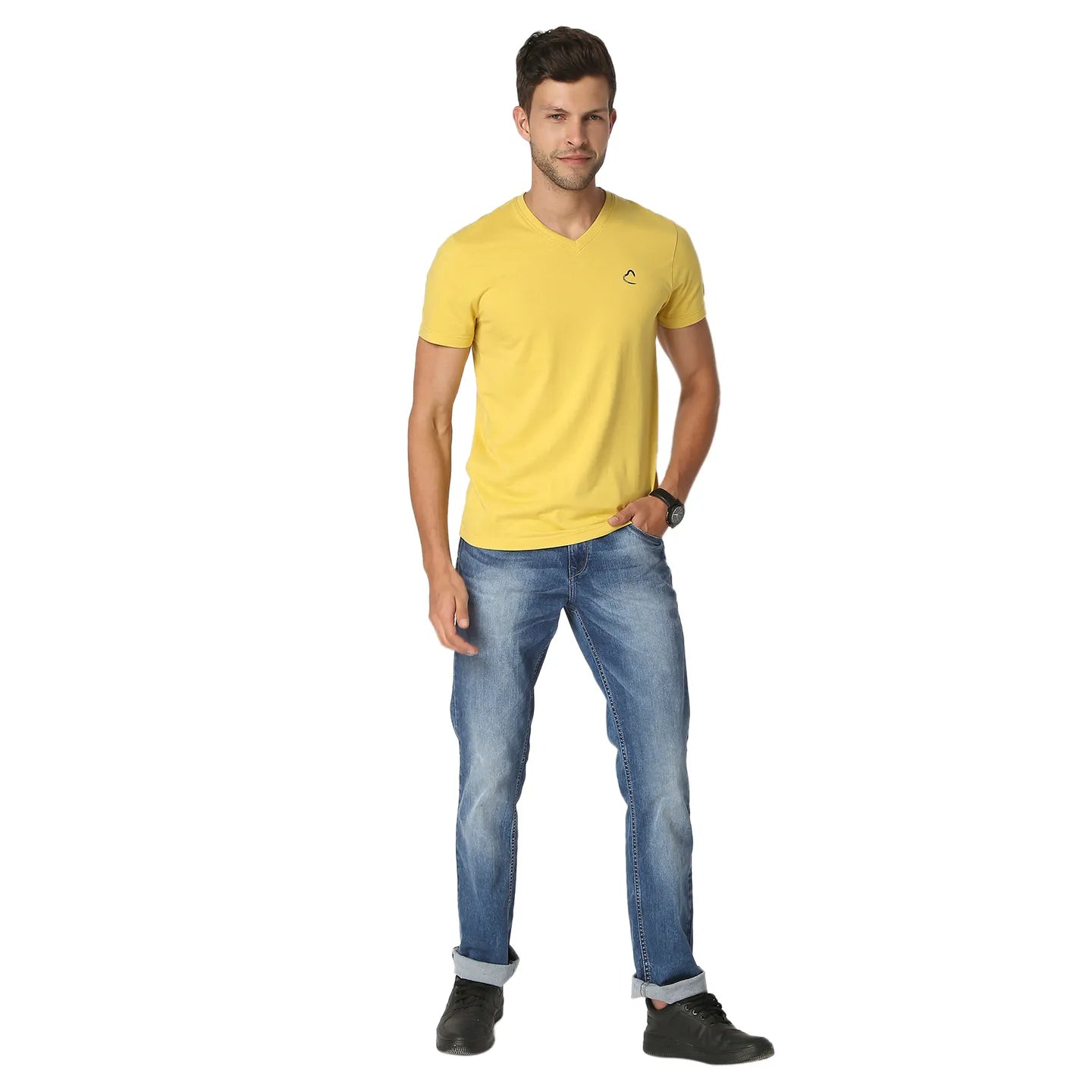 Brown Regular Fit Men's Short Sleeves T-Shirt by Being Human Clothing