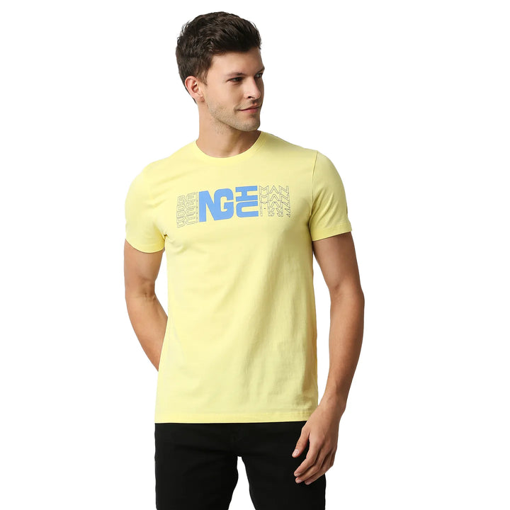 Yellow Regular Fit Men's Short Sleeves T-Shirt by Being Human Clothing