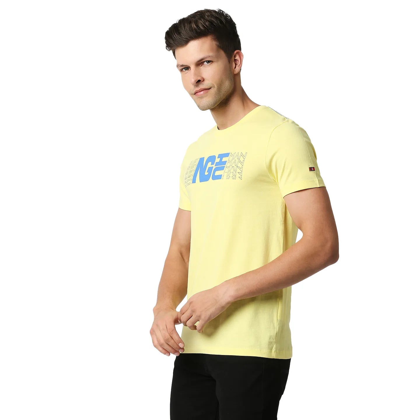 Yellow Regular Fit Men's Short Sleeves T-Shirt by Being Human Clothing