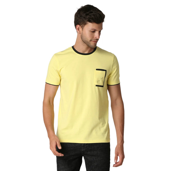 Yellow Regular Fit Men's Short Sleeves T-Shirt by Being Human Clothing