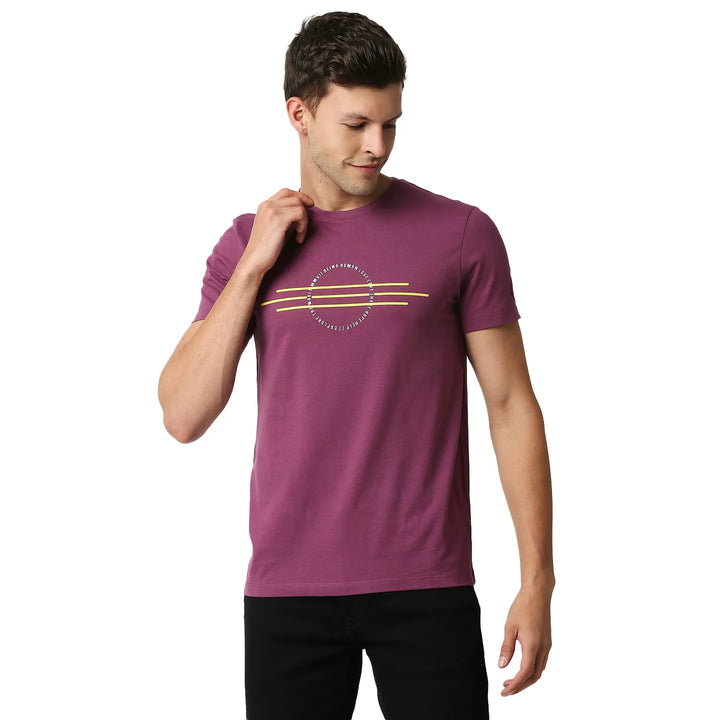 Pink Regular Fit Men's Short Sleeves T-Shirt by Being Human Clothing