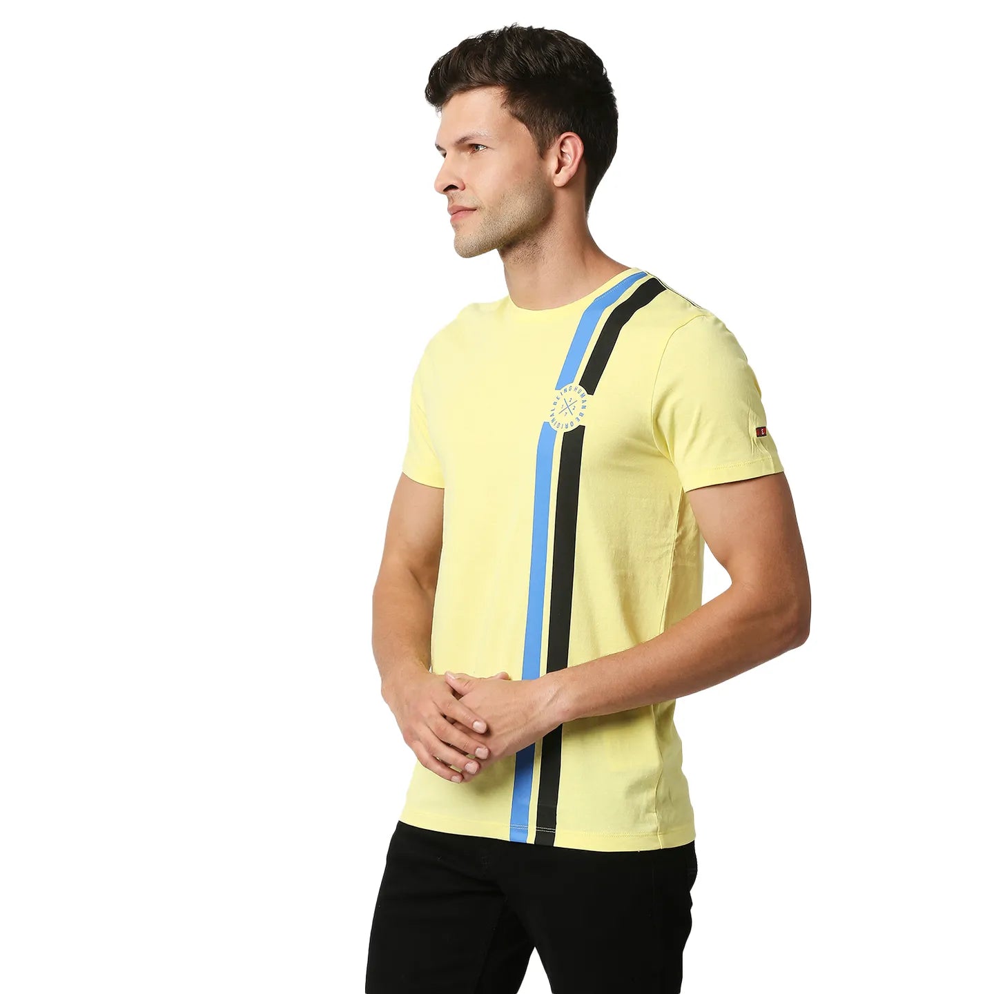 Yellow Regular Fit Men's Short Sleeves T-Shirt by Being Human Clothing