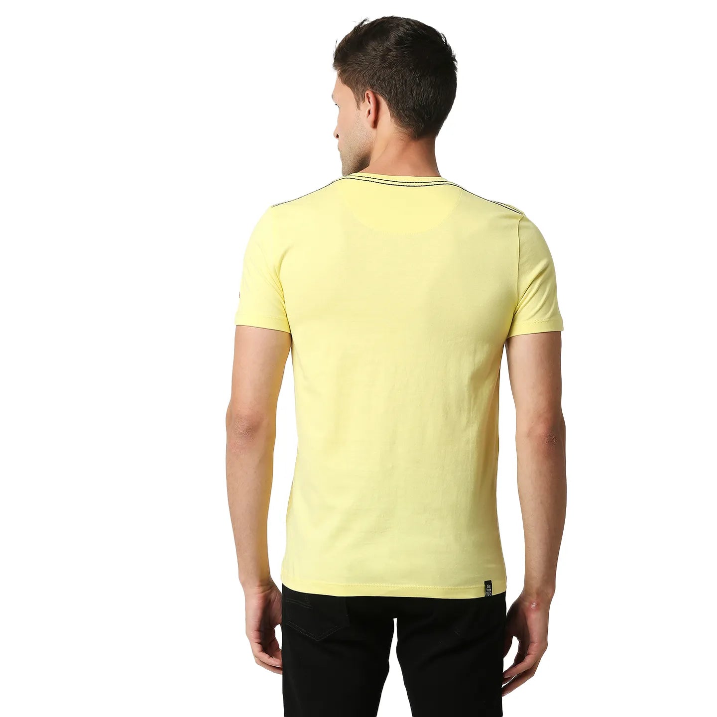 Yellow Regular Fit Men's Short Sleeves T-Shirt by Being Human Clothing