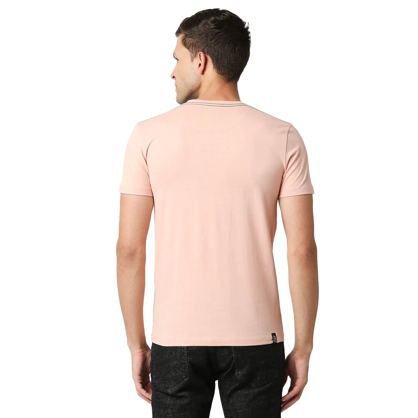 Pink Regular Fit Men's Short Sleeves T-Shirt by Being Human Clothing