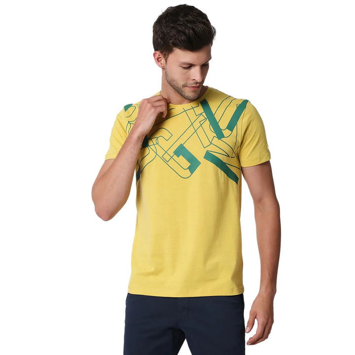 Brown Regular Fit Men's Short Sleeves T-Shirt by Being Human Clothing
