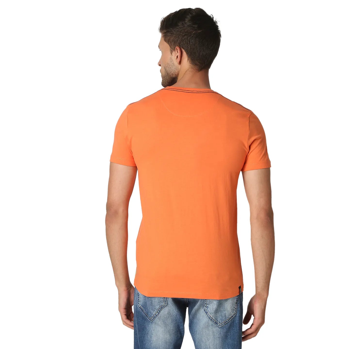 Being Human Clothing Men Regular Fit Crew Neck T-Shirts-Orange