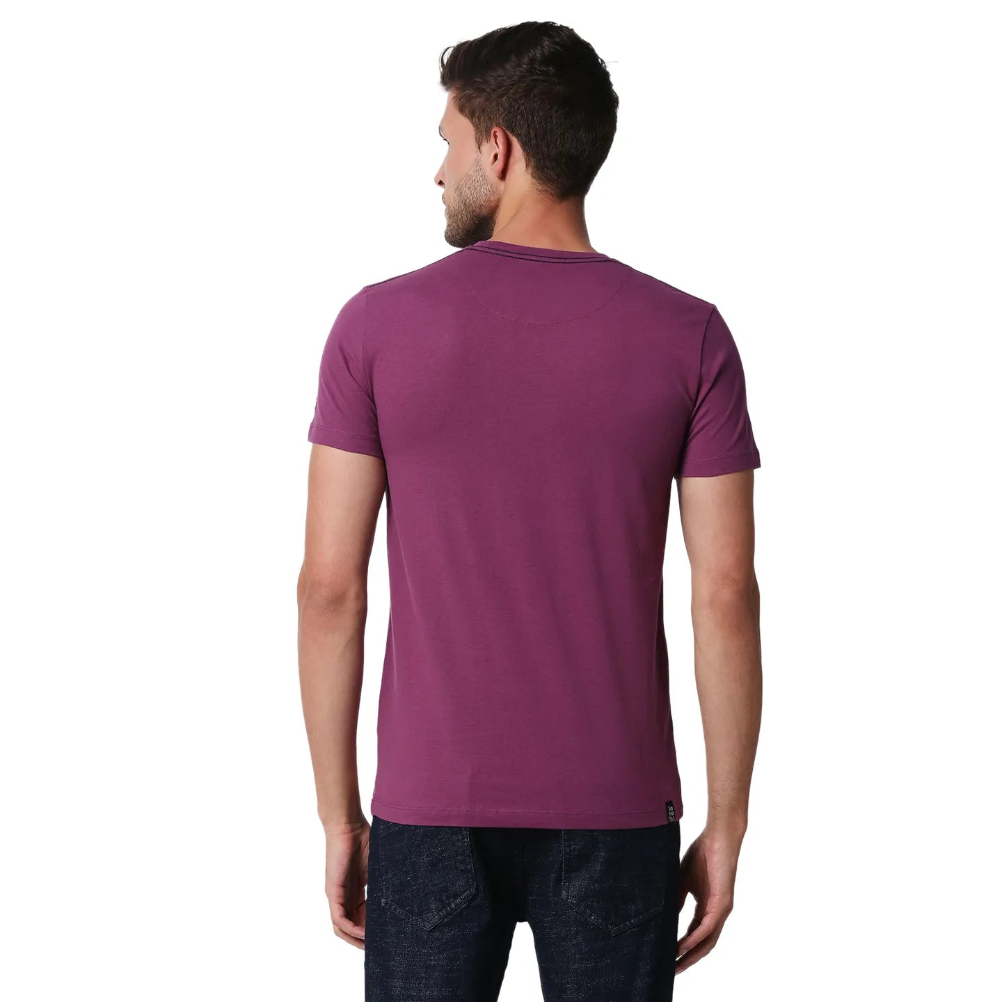 Pink Regular Fit Men's Short Sleeves T-Shirt by Being Human Clothing