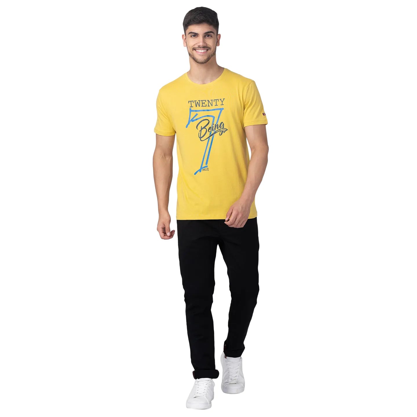 Bamboo Regular Fit Round Neck Men's T-Shirt by Being Human Clothing