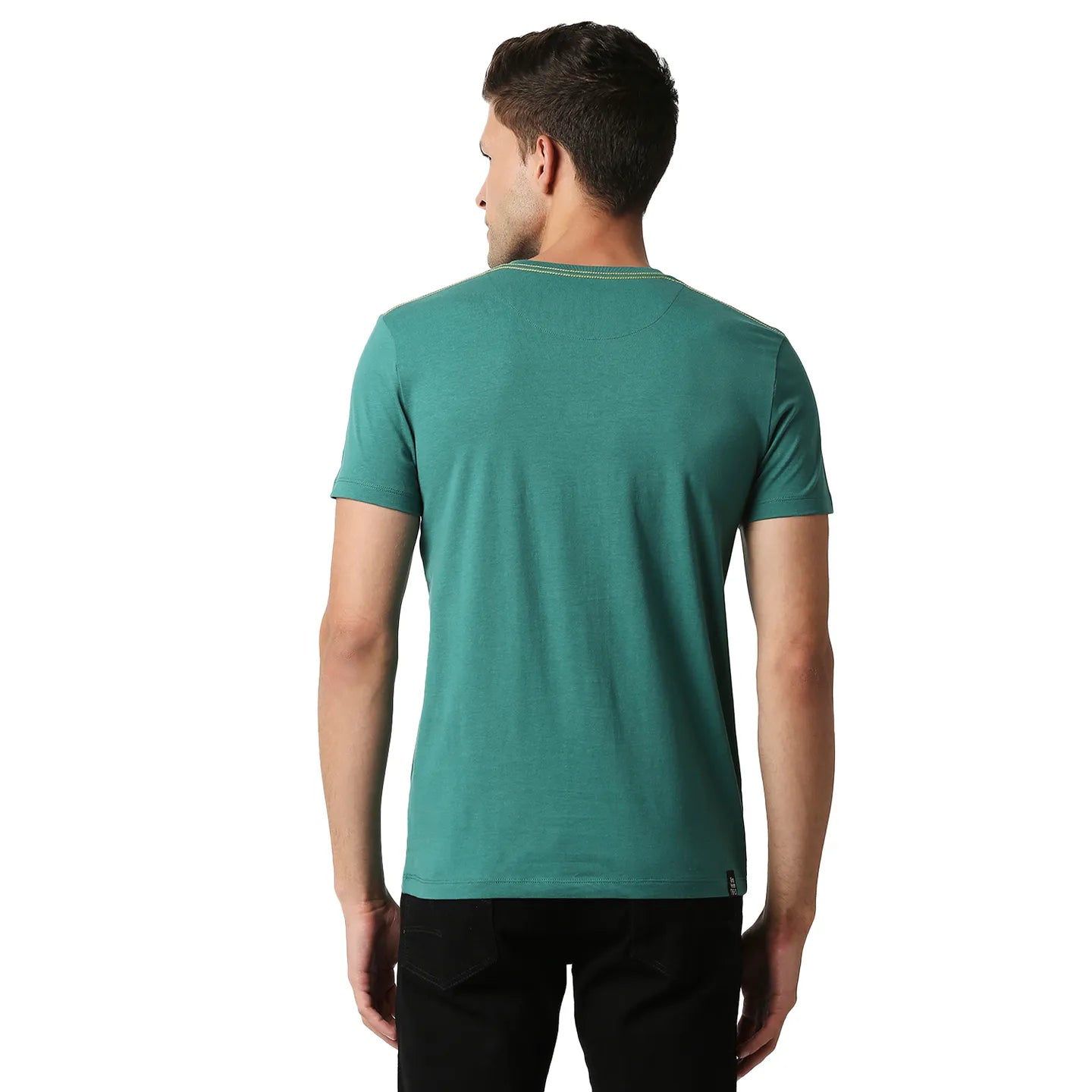 Green Regular Fit Men's Short Sleeves T-Shirt by Being Human Clothing