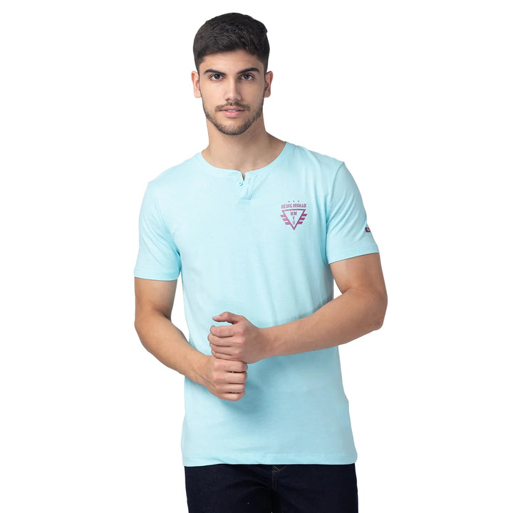 Blue Regular Fit Men's Short Sleeves T-Shirt by Being Human Clothing
