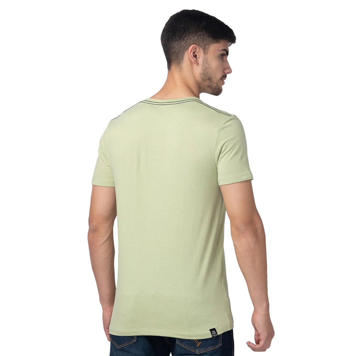Green Regular Fit Men's Short Sleeves T-Shirt by Being Human Clothing
