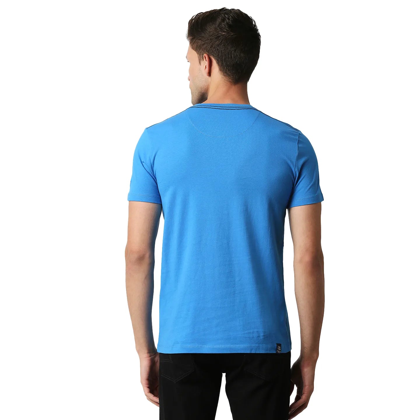 Blue Regular Fit Men's Short Sleeves T-Shirt by Being Human Clothing