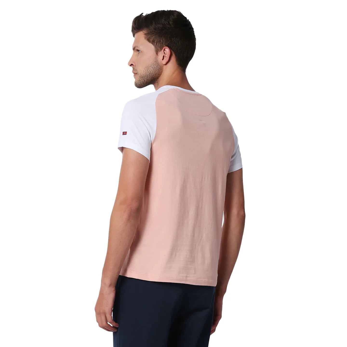 Pink Regular Fit Men's Short Sleeves T-Shirt by Being Human Clothing