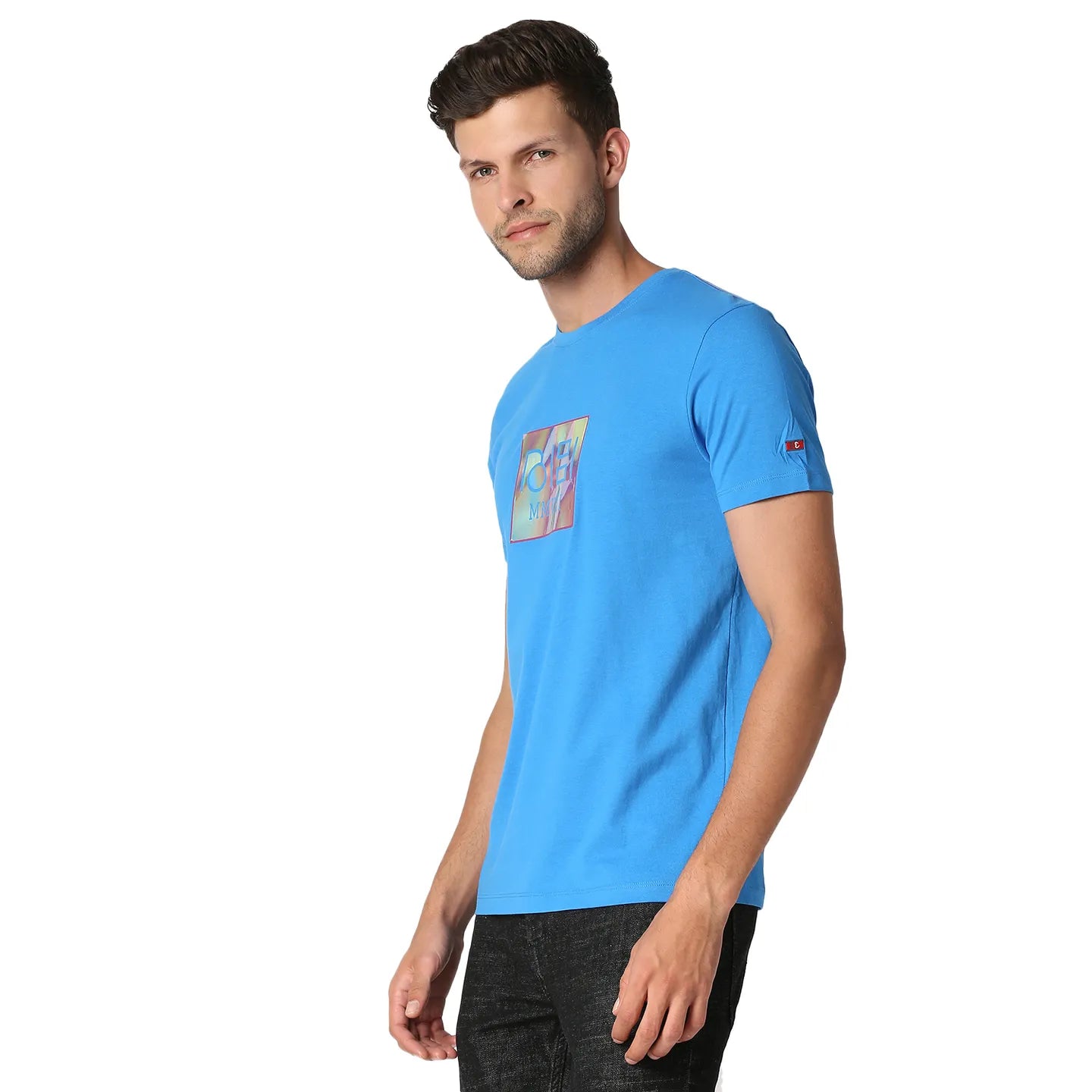 Being Human Clothing Men Regular Fit Crew Neck T-Shirts-Blue
