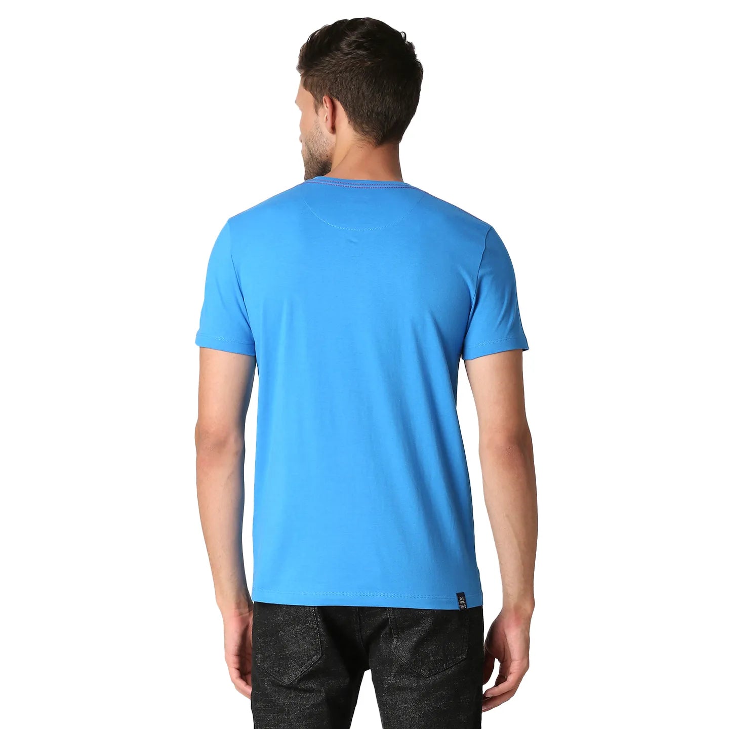 Being Human Clothing Men Regular Fit Crew Neck T-Shirts-Blue