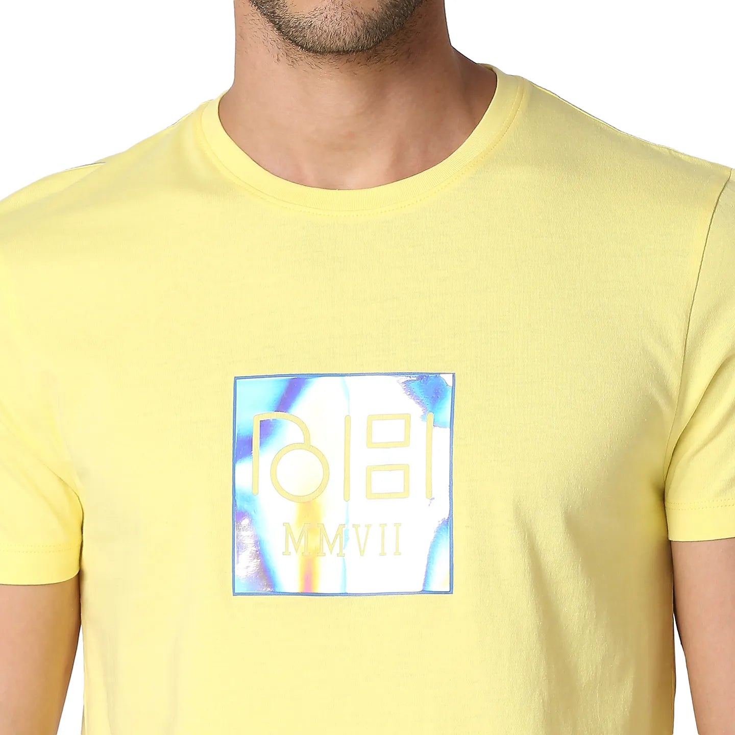 Being Human Clothing Men Regular Fit Crew Neck T-Shirts-Lemon