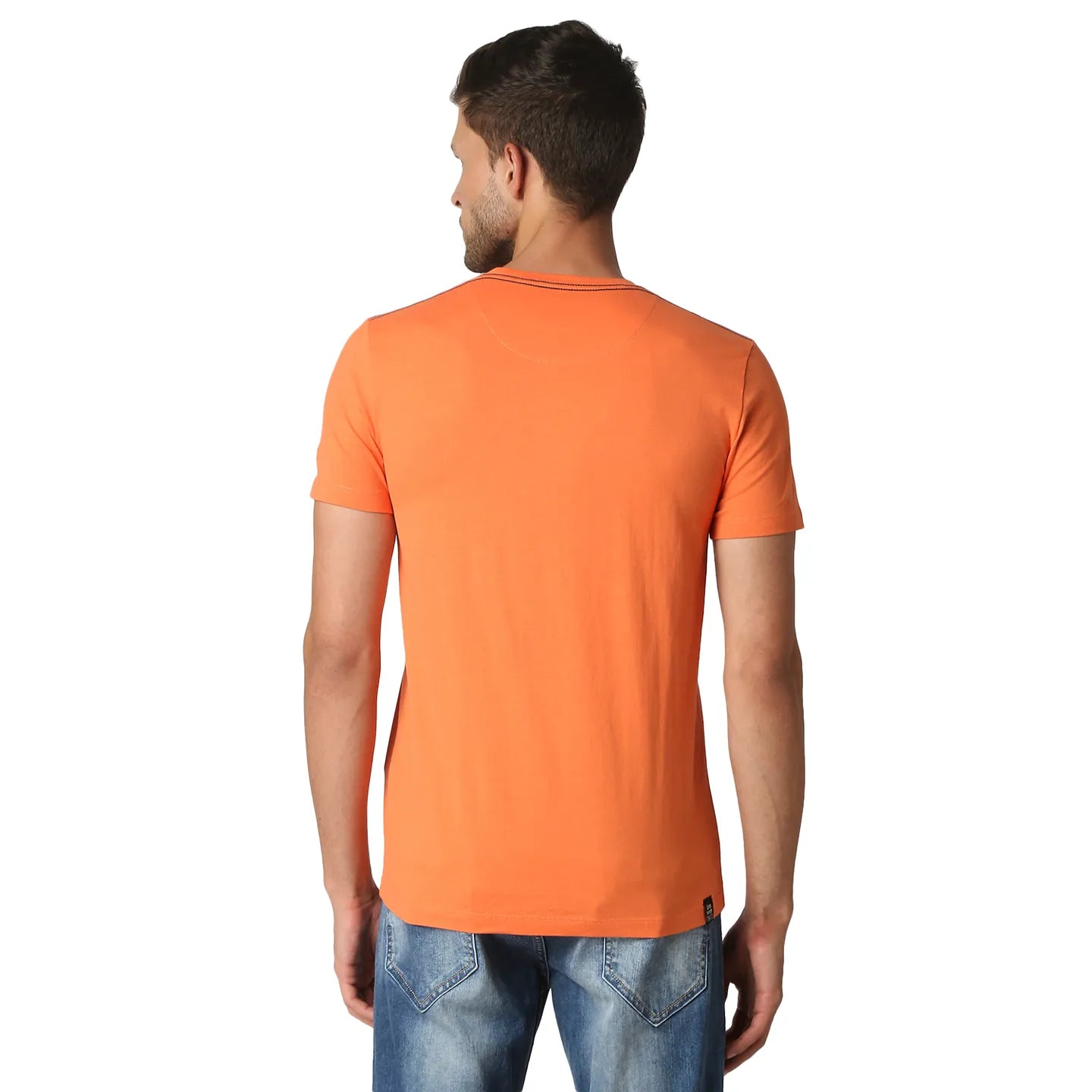 Being Human Clothing Men Regular Fit Crew Neck T-Shirts-Orange