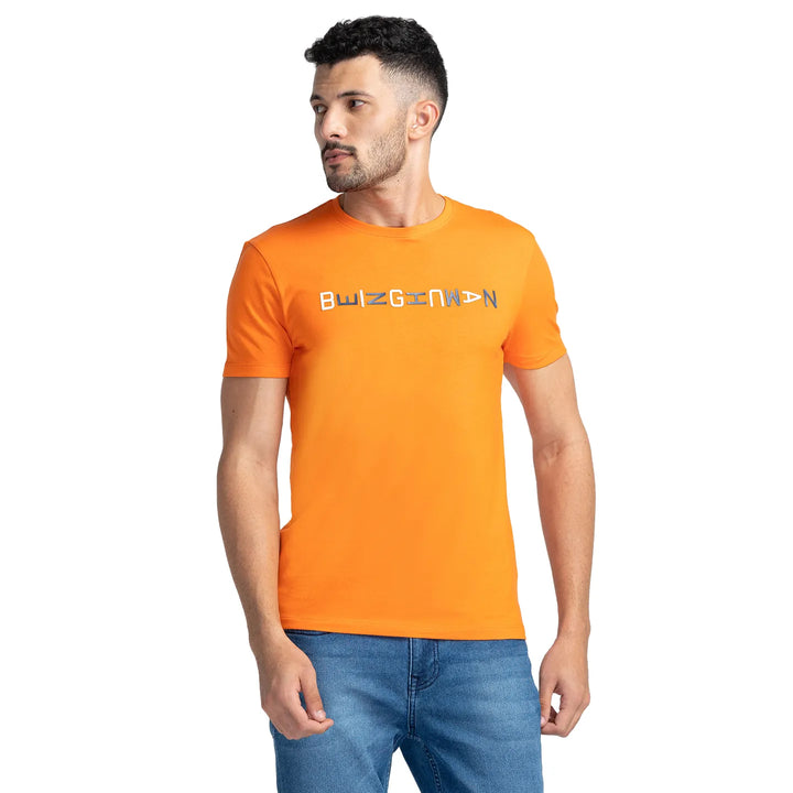 Flame Regular Fit Round Neck Men's T-Shirt by Being Human Clothing