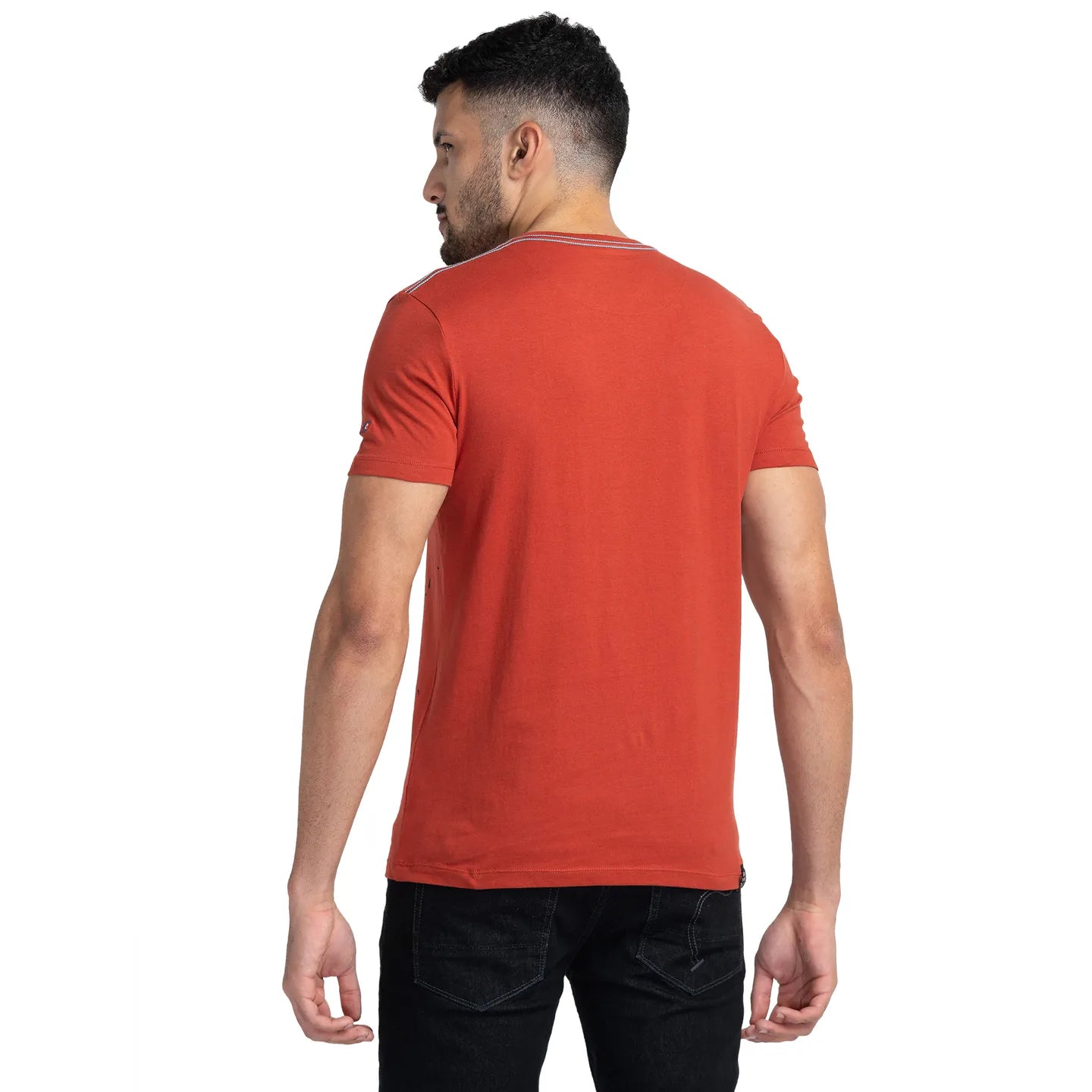 Red Regular Fit Men's Short Sleeves T-Shirt by Being Human Clothing