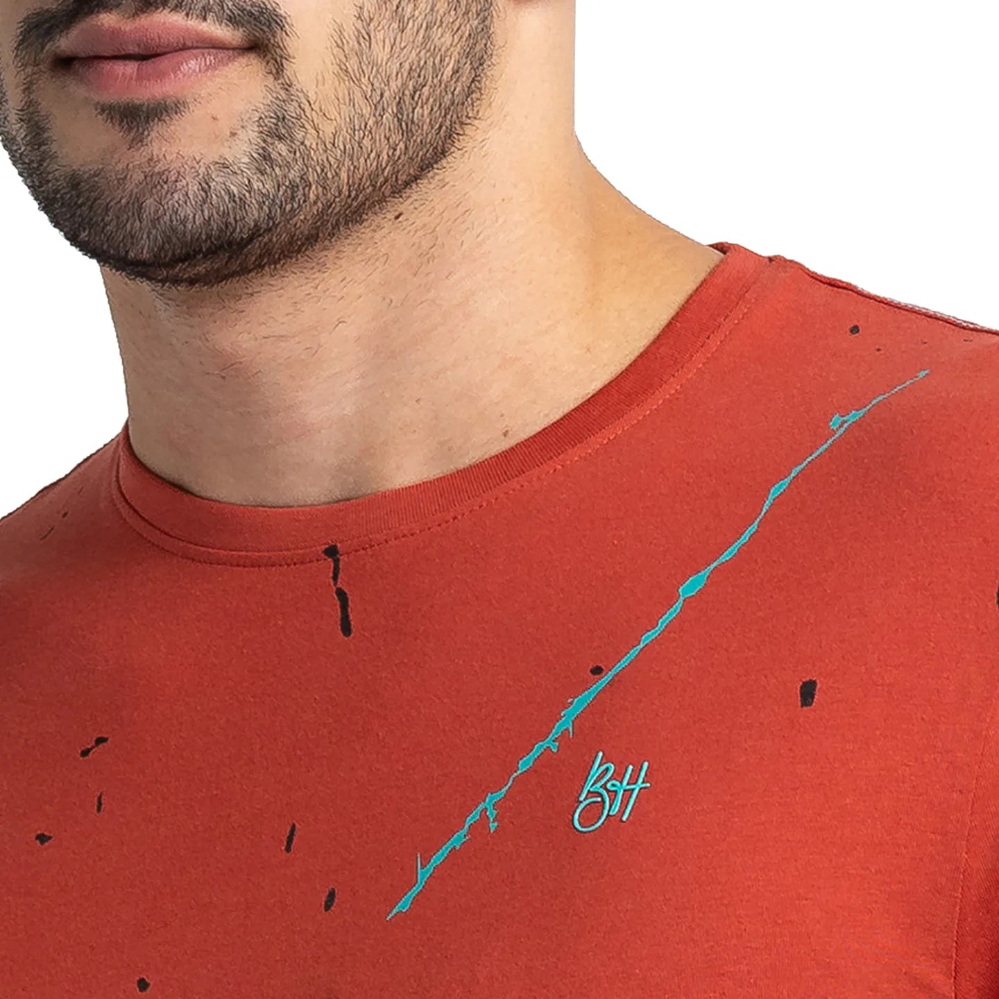 Red Regular Fit Men's Short Sleeves T-Shirt by Being Human Clothing