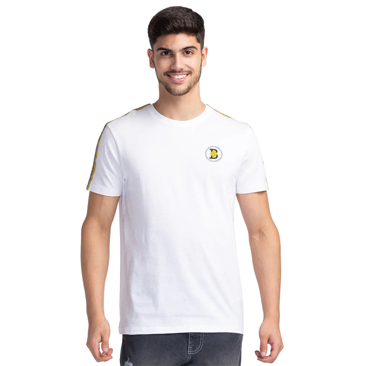 White Regular Fit Men's Short Sleeves T-Shirt by Being Human Clothing