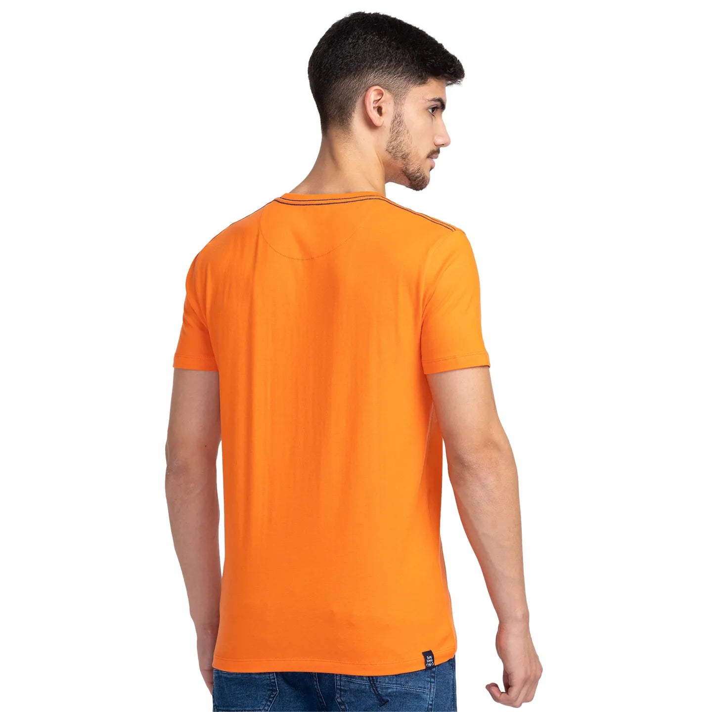 Being Human Clothing Men Regular Fit Crew Neck T-Shirts-Flame