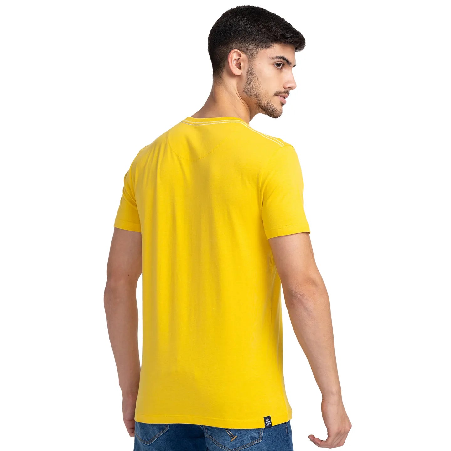 Yellow Regular Fit Men's Short Sleeves T-Shirt by Being Human Clothing