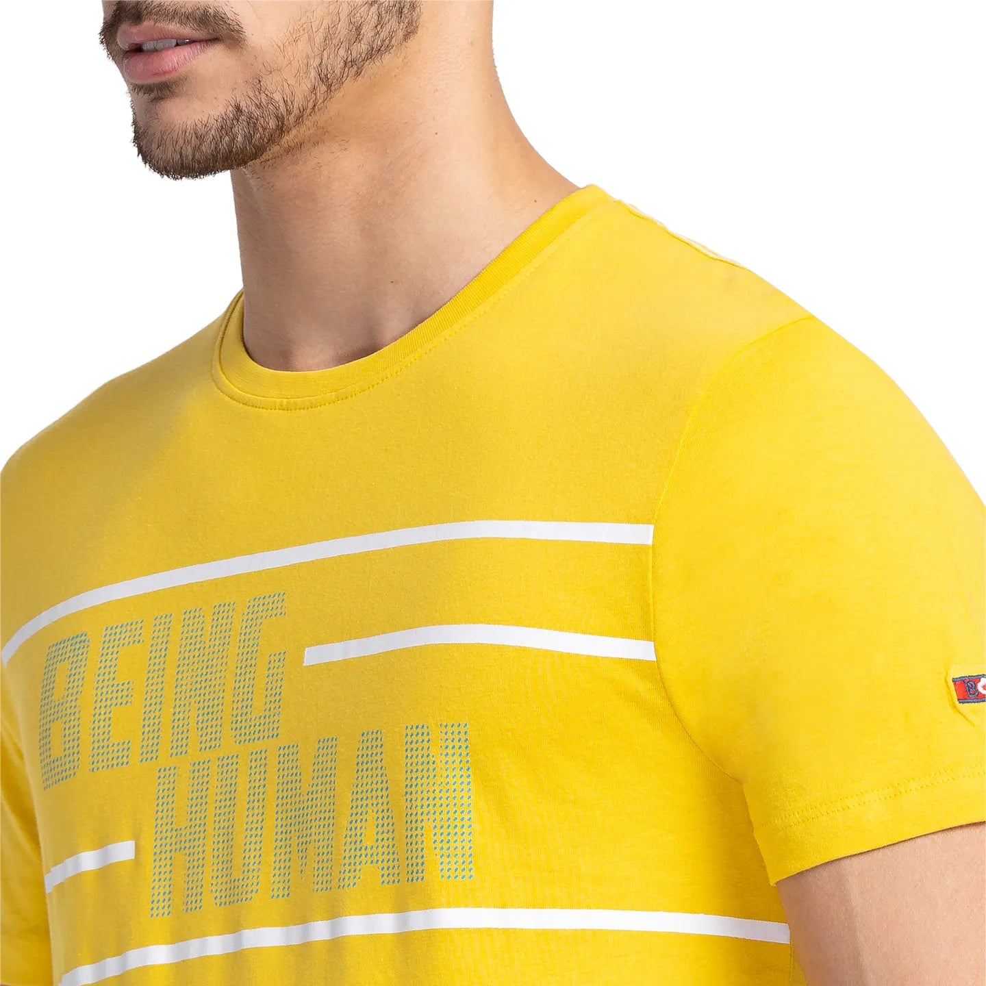 Yellow Regular Fit Men's Short Sleeves T-Shirt by Being Human Clothing