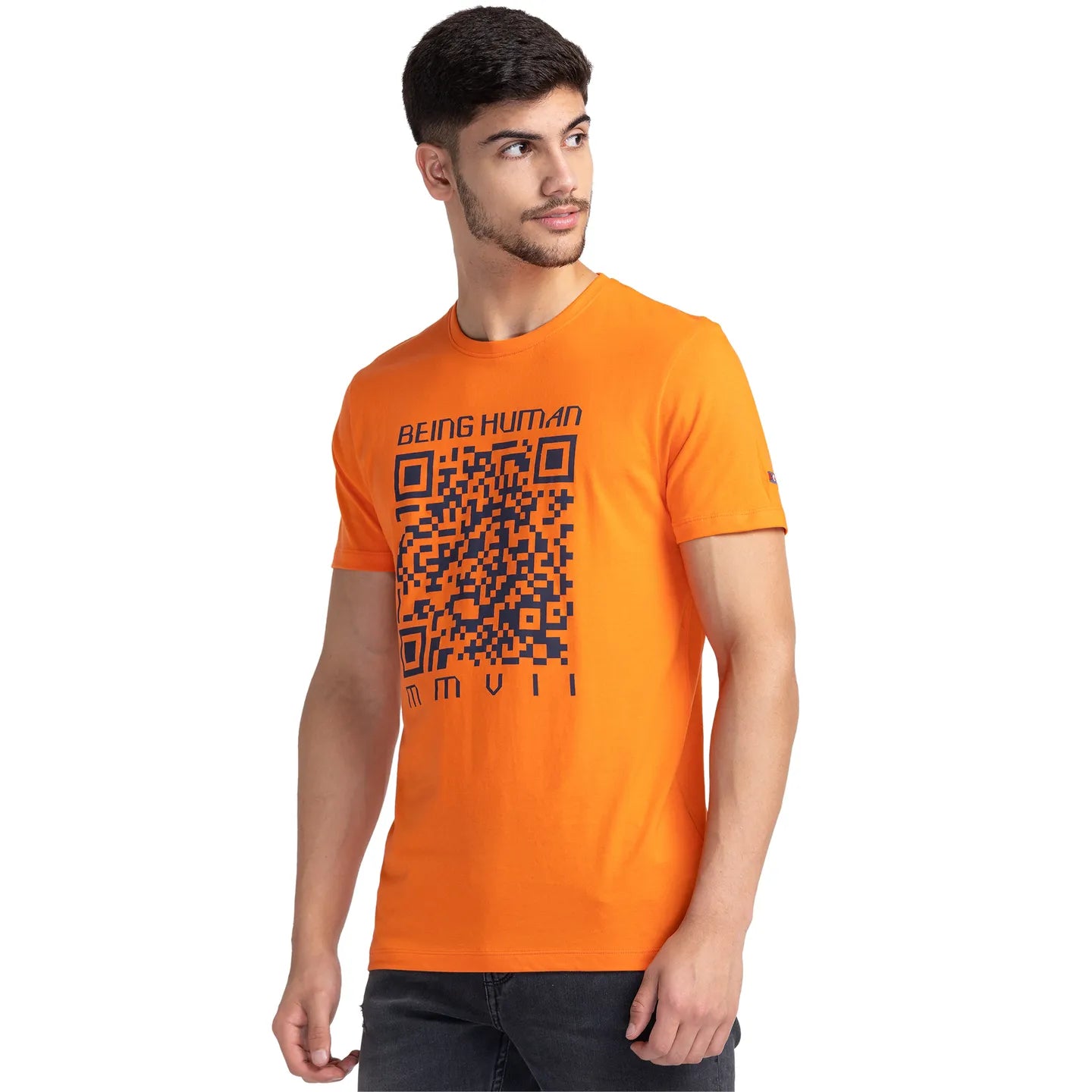 Flame Regular Fit Round Neck Men's T-Shirt by Being Human Clothing