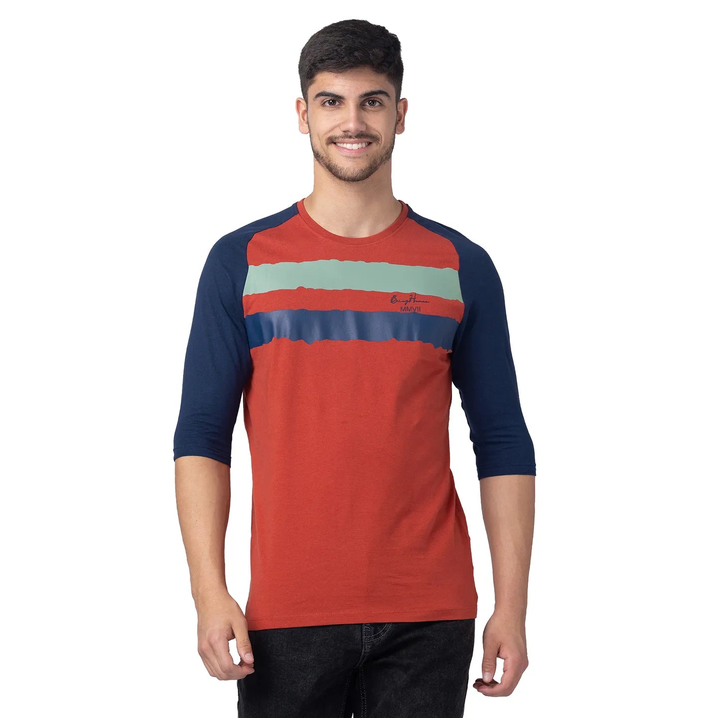 Red Regular Fit Men's Short Sleeves T-Shirt by Being Human Clothing