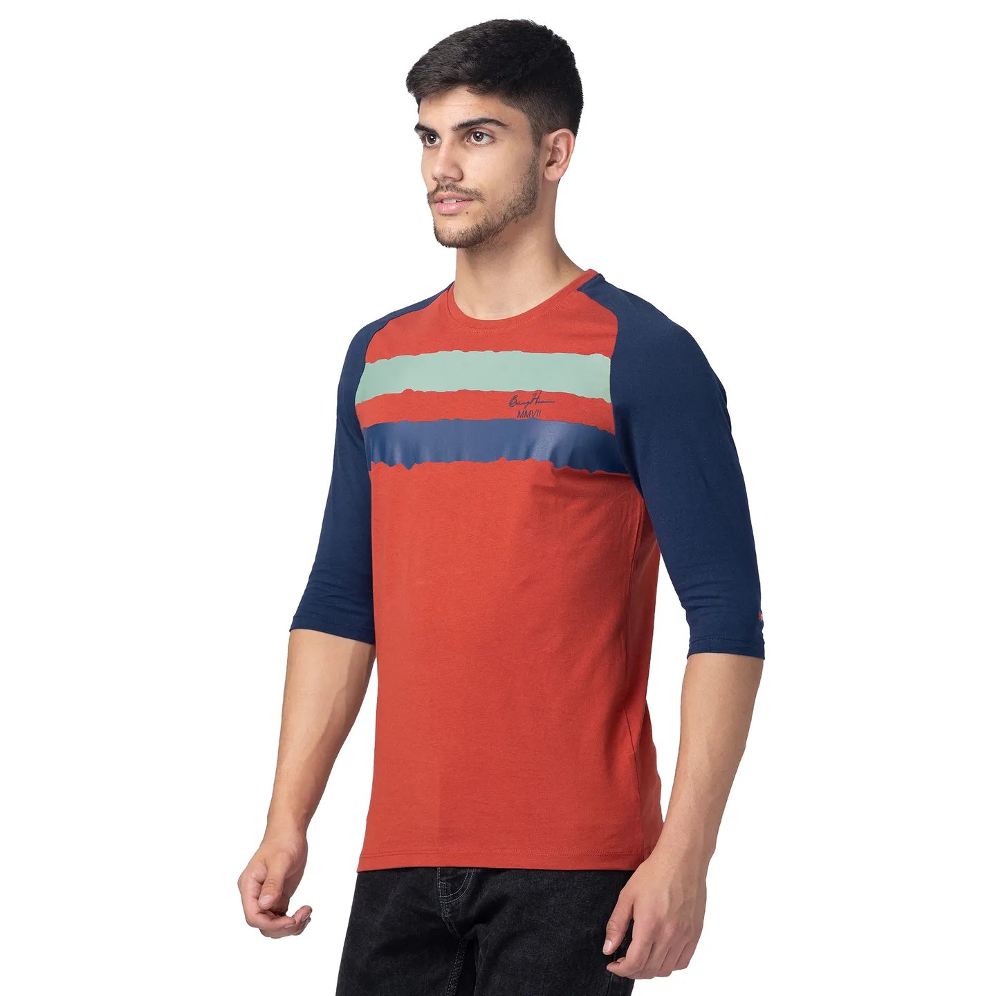 Red Regular Fit Men's Short Sleeves T-Shirt by Being Human Clothing