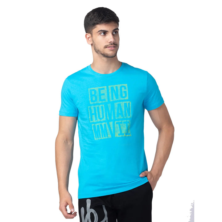 Blue Regular Fit Men's Short Sleeves T-Shirt