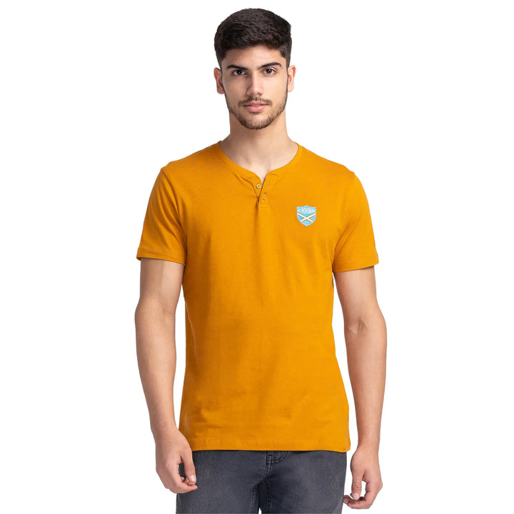 Orange Regular Fit Men's Short Sleeves T-Shirt by Being Human Clothing