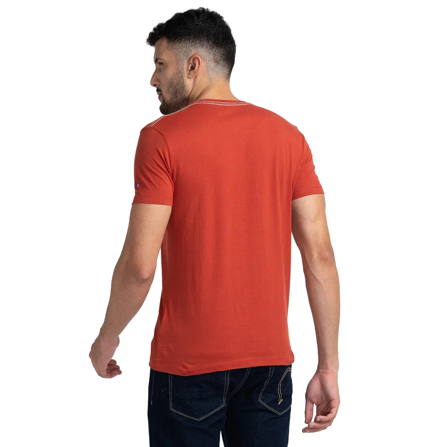 Red Regular Fit Men's Short Sleeves T-Shirt by Being Human Clothing