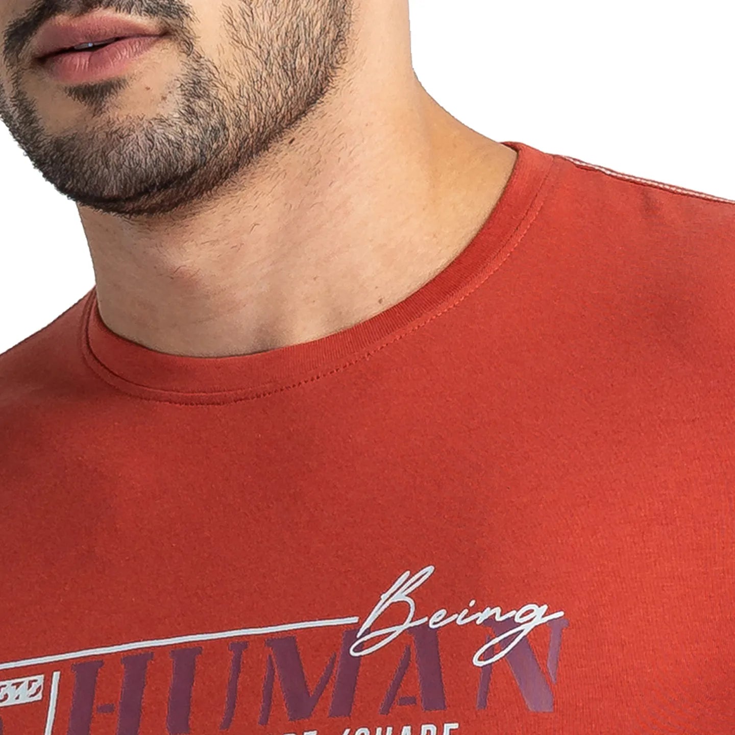 Red Regular Fit Men's Short Sleeves T-Shirt by Being Human Clothing
