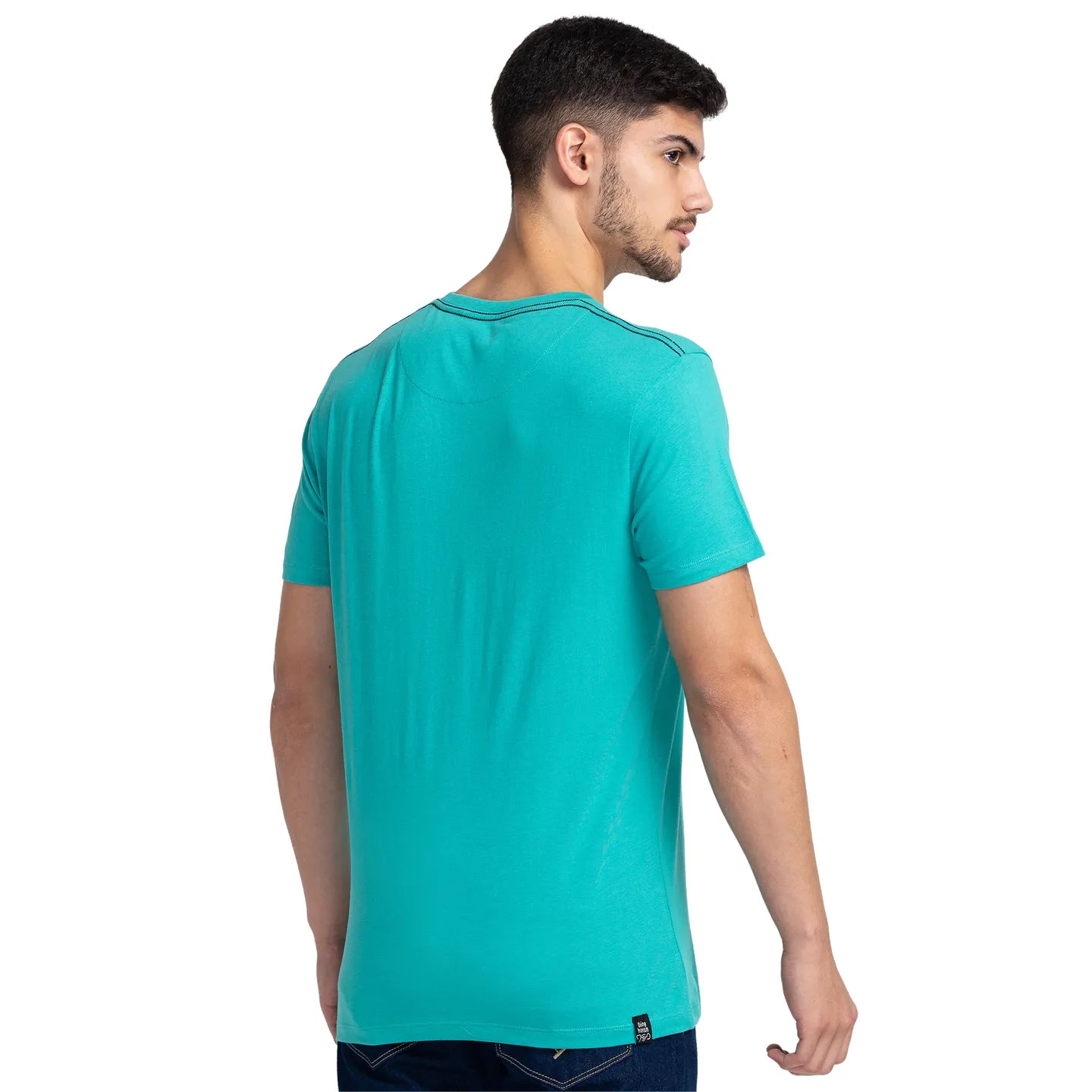 Green Regular Fit Men's Short Sleeves T-Shirt by Being Human Clothing