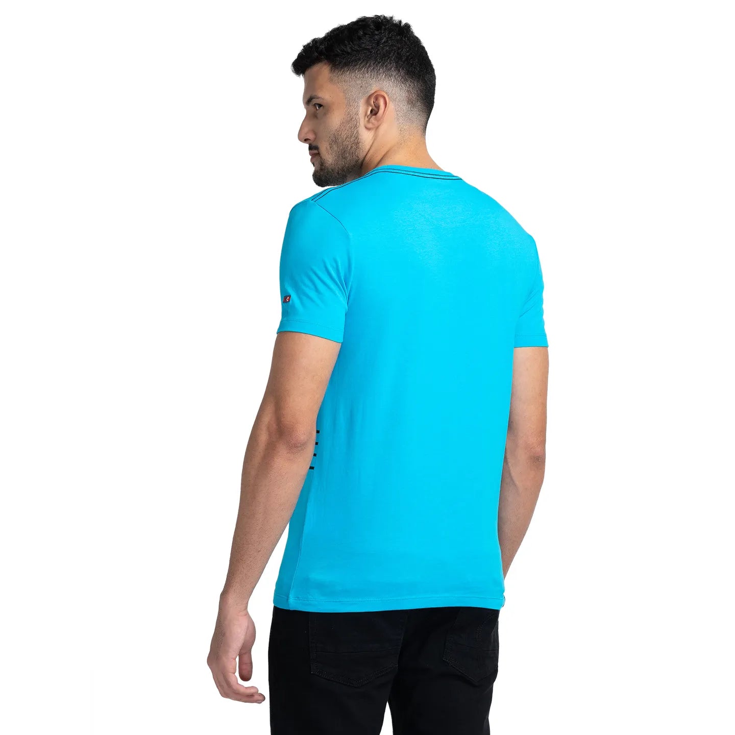Blue Regular Fit Men's Short Sleeves T-Shirt by Being Human Clothing