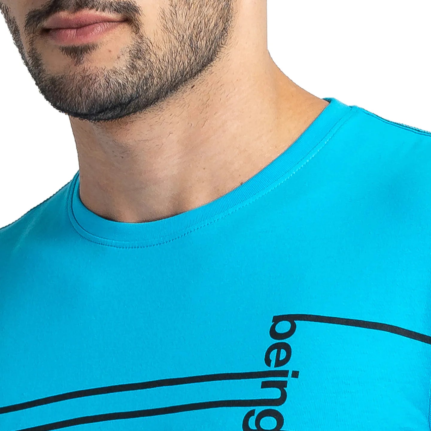 Blue Regular Fit Men's Short Sleeves T-Shirt by Being Human Clothing