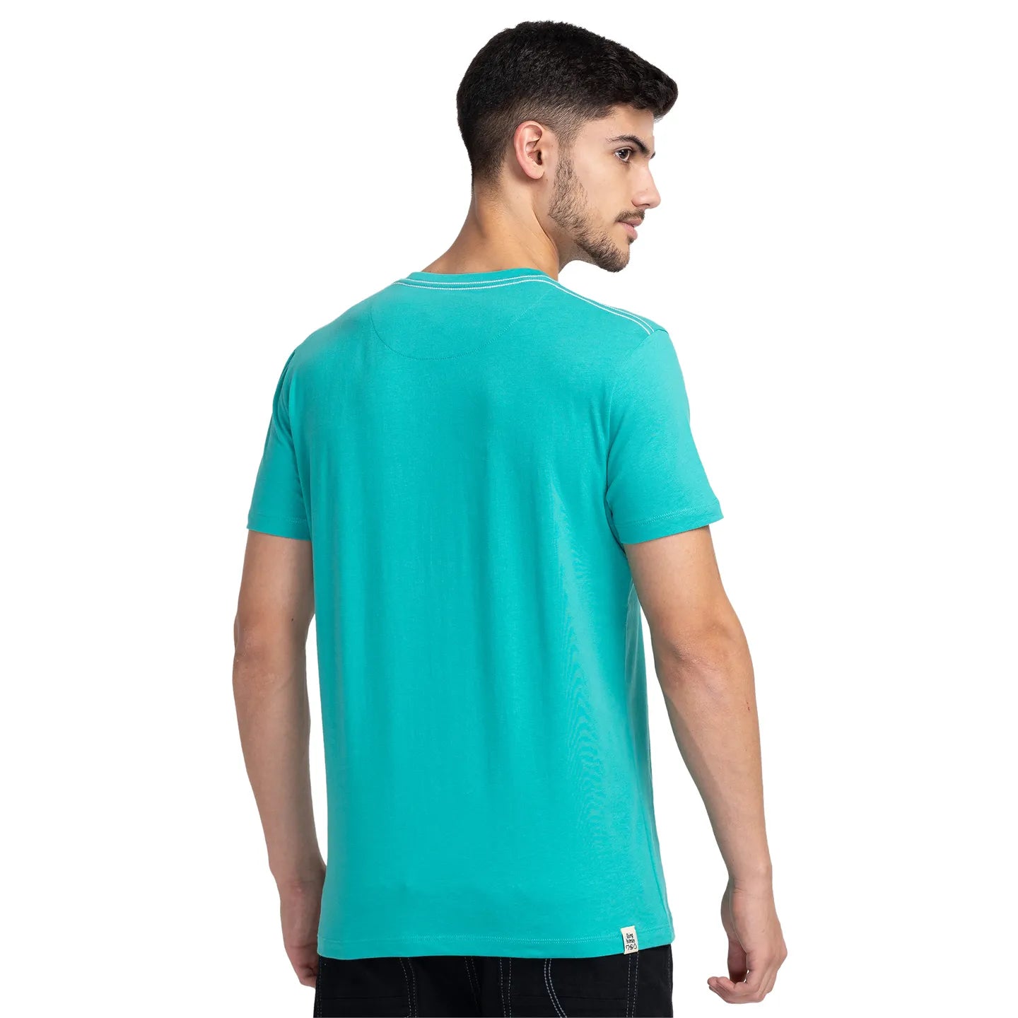 Green Regular Fit Men's Short Sleeves T-Shirt by Being Human Clothing