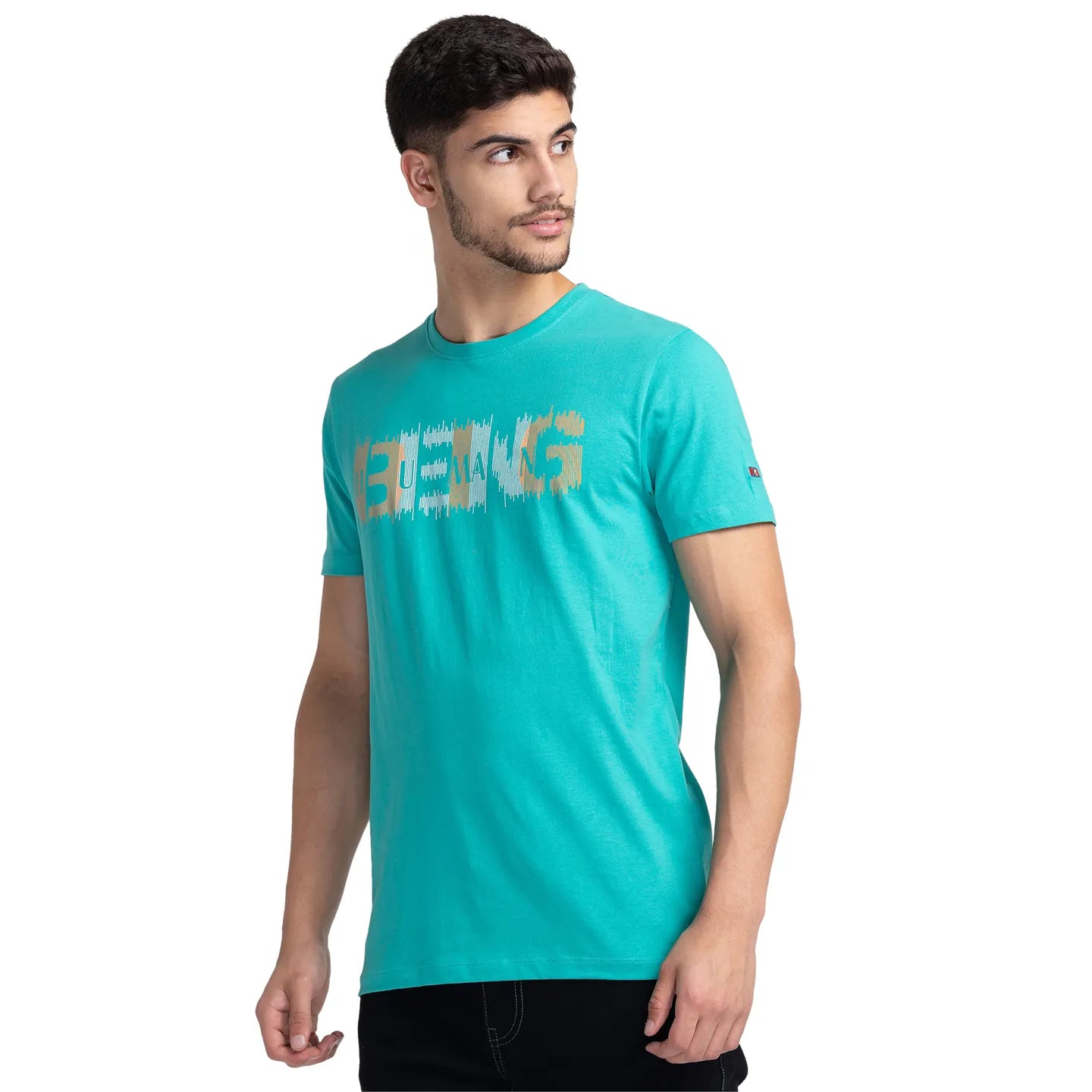Green Regular Fit Men's Short Sleeves T-Shirt by Being Human Clothing