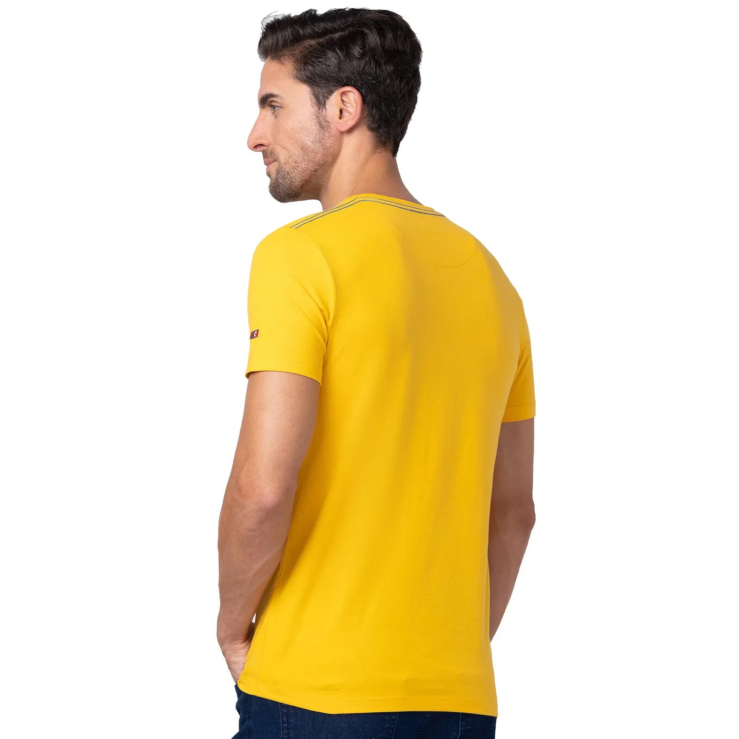 Yellow Regular Fit Men's Short Sleeves T-Shirt by Being Human Clothing