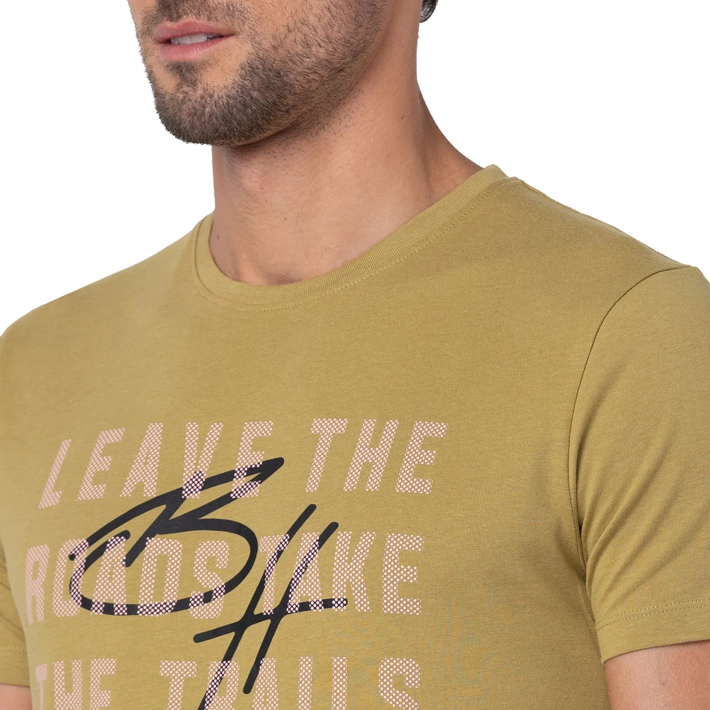 Brown Regular Fit Men's Short Sleeves T-Shirt by Being Human Clothing