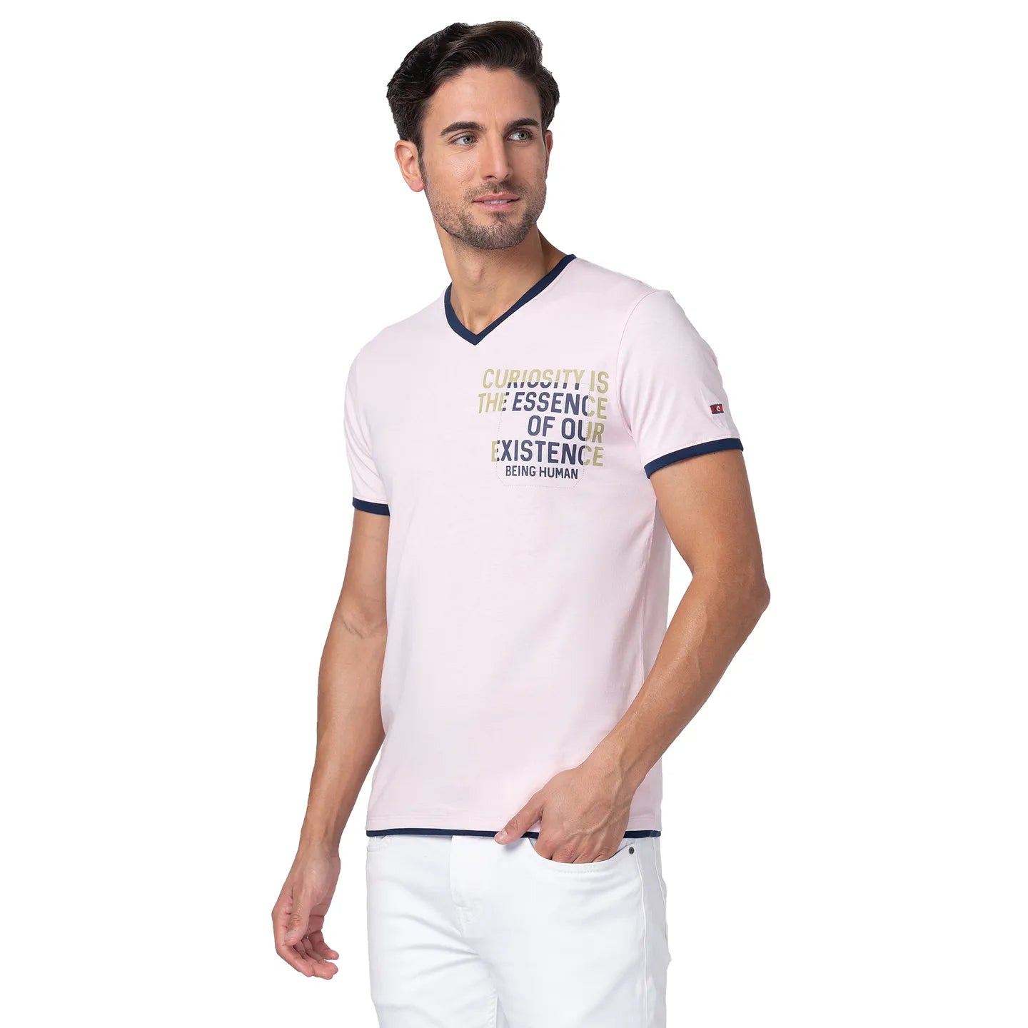 Blushing Bride Regular Fit V Neck Men's T-Shirt by Being Human Clothing