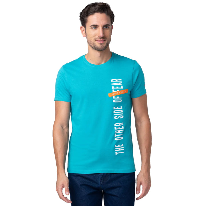 Blue Regular Fit Men's Short Sleeves T-Shirt