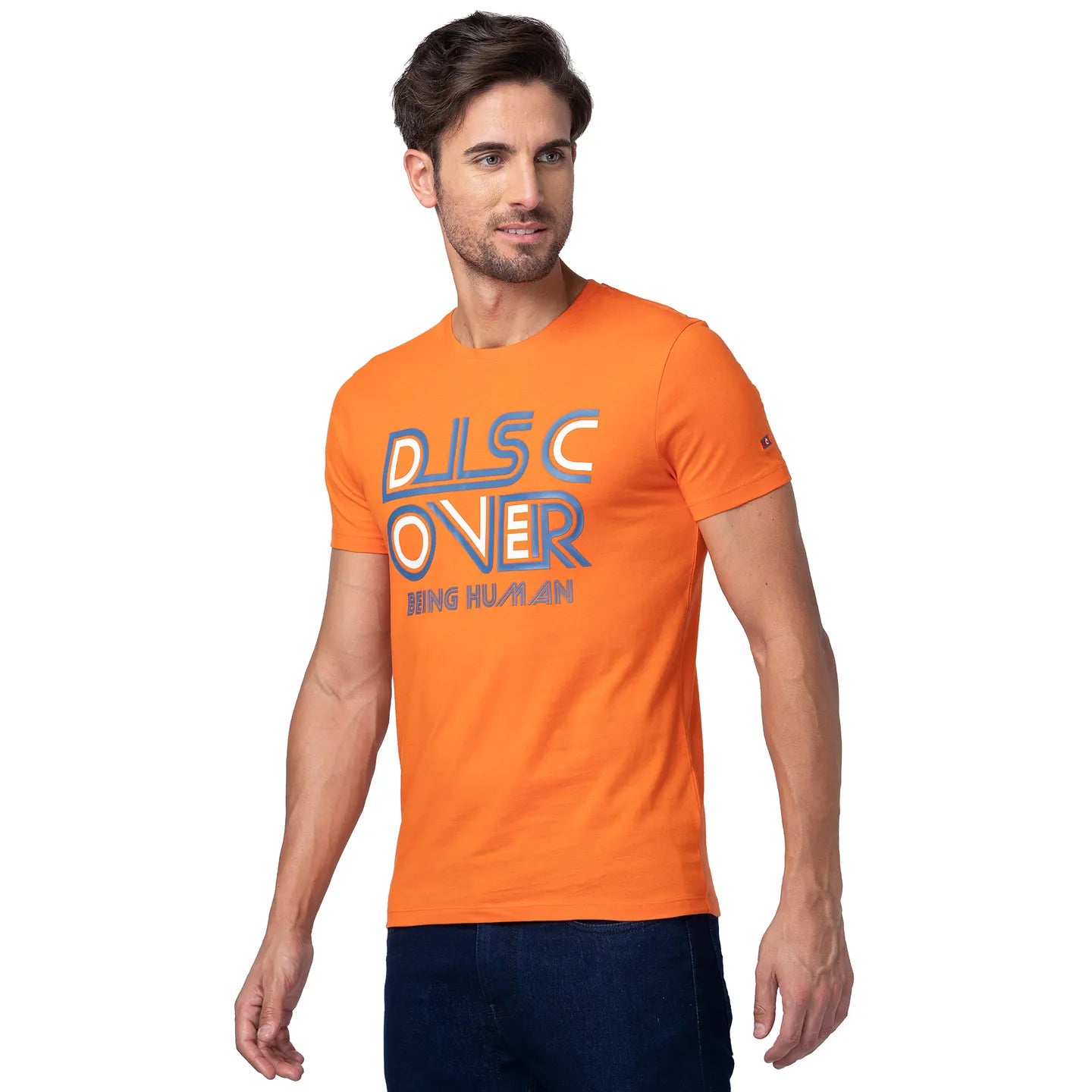 Red Regular Fit Men's Short Sleeves T-Shirt by Being Human Clothing