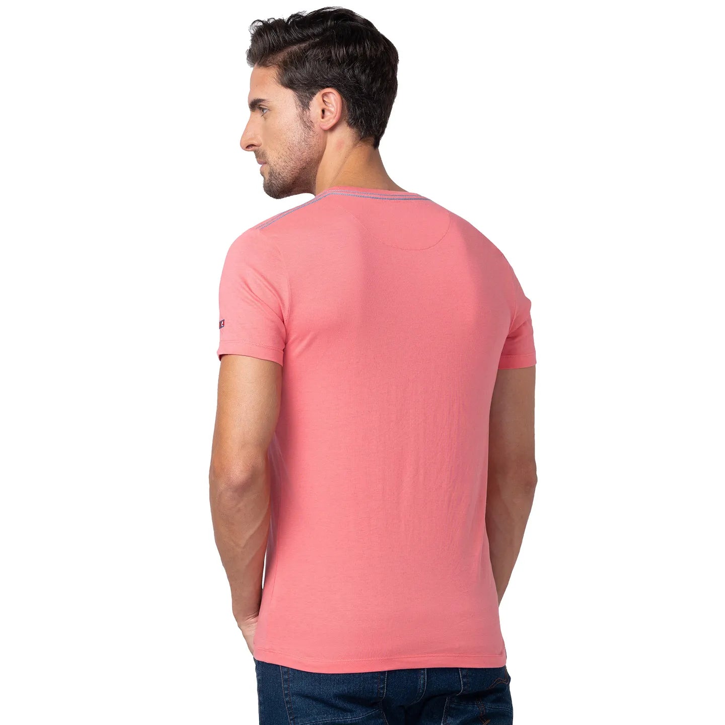 Coral Regular Fit Round Neck Men's T-Shirt by Being Human Clothing