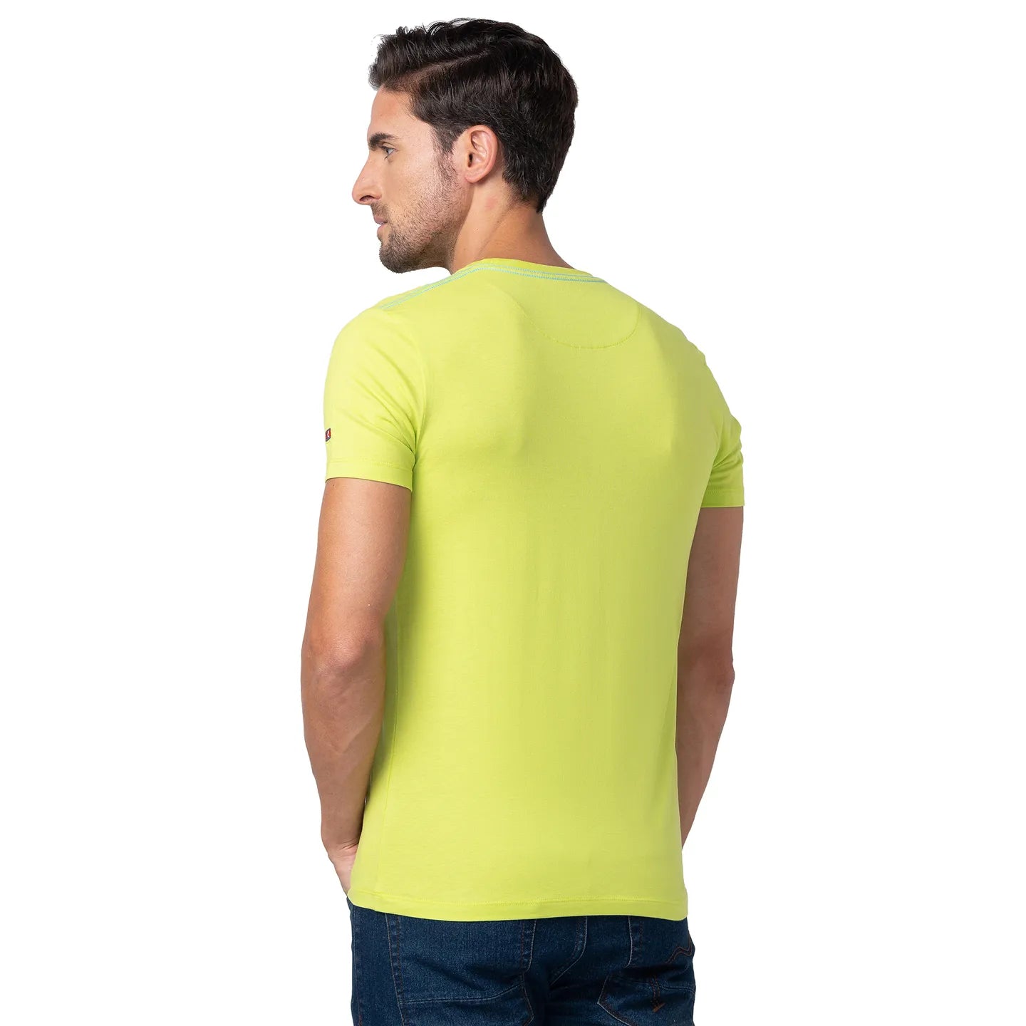 Green Regular Fit Men's Short Sleeves T-Shirt by Being Human Clothing