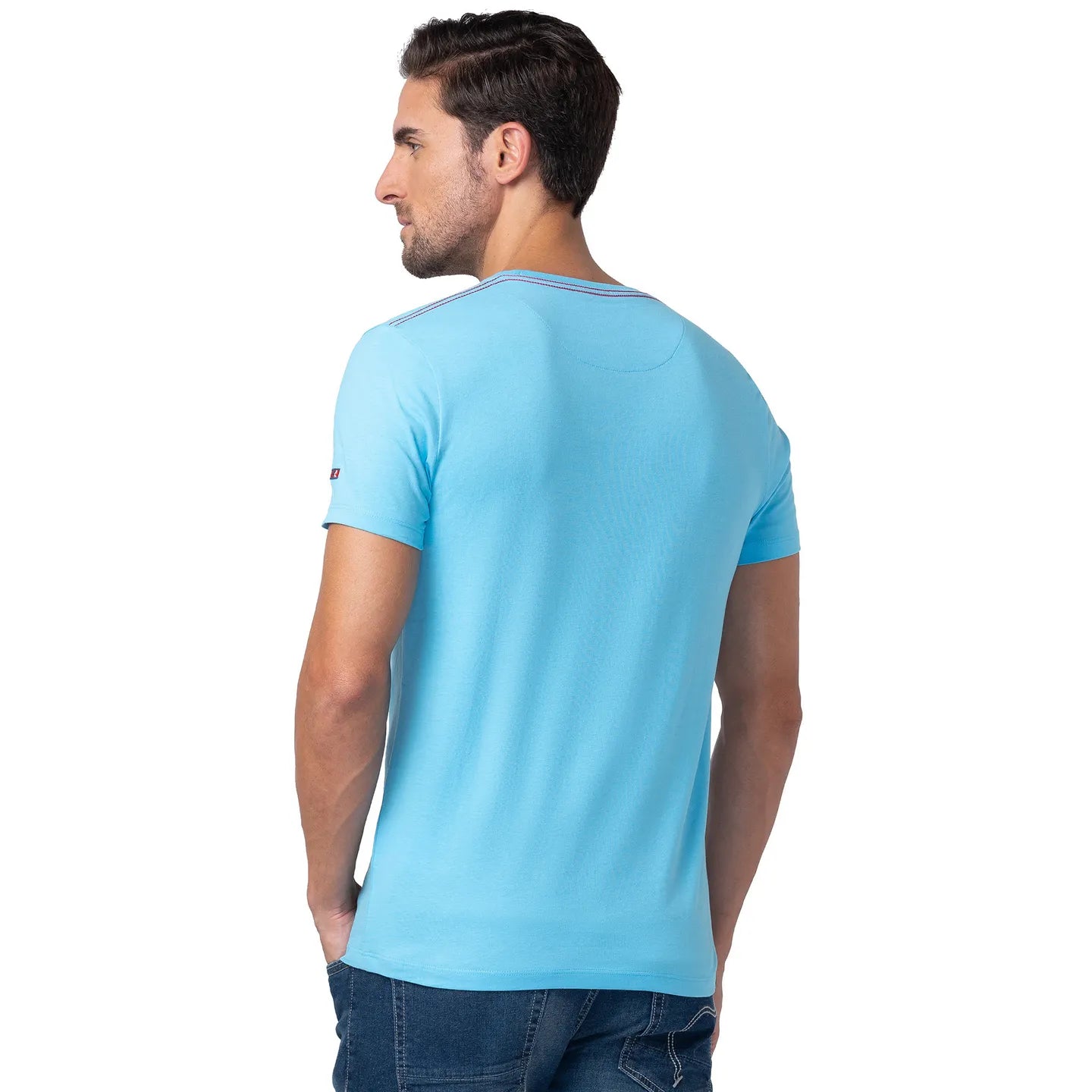 Blue Regular Fit Men's Short Sleeves T-Shirt by Being Human Clothing